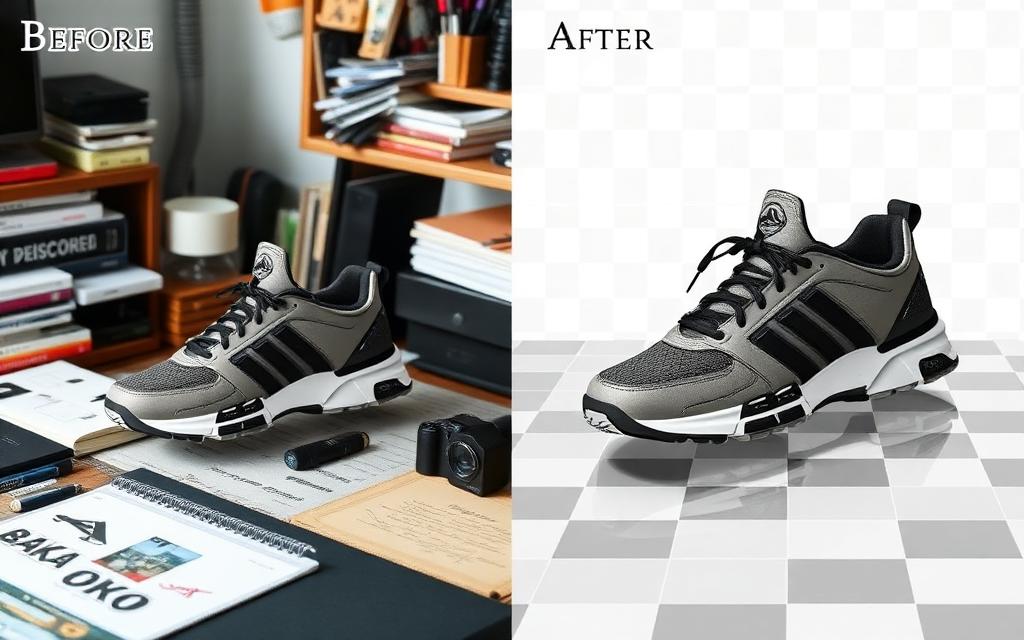 AI-generated example result for the background-removal prompt: Remove background from a product photo